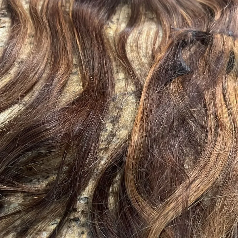 3 Rows Hand Tied Weft Hair - (2) 18” length & (1) 16” length